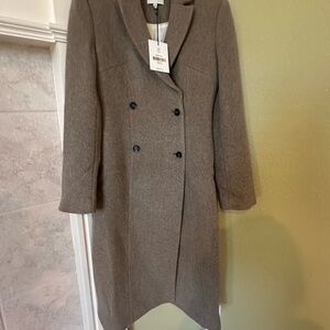Reformation Dakota Tan Wool Coat